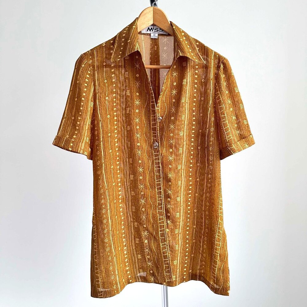 NWOT Stylish Women’s Holiday Collared Button-Down Shirt, Size 40